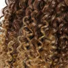 Ponytail African American Short Afro Kinky Curly Wrap Virgin Hair Drawstring Puff Ponytail 1B / 27 Ombre Blondin