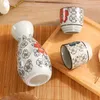 Werbeartikel: 3-teiliges Sakura-Sake-Set im japanischen Stil, 1 Flachmann aus Keramik, Tokkuri-Flasche, 2 Ochoko-Becher, Weingläser für Sushi-Restaurant