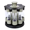 8pcs Plastic Rotary Sauce Spice Seasoning Bottle Kitchen Box