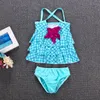 Children Girls swimwear 2019 summer Two Pieces bathing suits baby Mermaid Starfish Swimsuit cartoon kids Fish scale Bikinis C6380