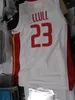 Real Pictures 2019 VM Basket Spanien Espana Tröjor 23 Llull Custom Jersey Broderi Basketball Jersey Något namn någon storlek