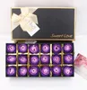 Artificial flower 18PCS/set colorful Soap Rose Flower Petal Gift Box Valentine's Day gift wedding gift