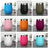 12oz Stainless Steel Tumbler Wine Glasses Egg Cup Water Bottle Double Wall Vacuum Insulated Beer Mug Kitchen Bar Drinkware RRA2835-6