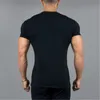 Alphalete 2022 Bodybuilding Marke Männer T-shirt Turnhallen Casual Kurzarm Oansatz Fitness Brief Drucken Baumwolle Tees