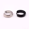 2021 Fashion Men Women Silver Gold Black Hoop Earrings Stainless Steel Small Smooth Surface 3mm Narrow Huggie Earring Jewelry