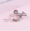 925 Brincos de diamante CZ de prata esterlina com caixa de varejo Fashion Waves Elegant Brincos de gancho de orelha para mulheres Jóias de joalheria de garotas Earri305b