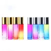 10ml Empty Glass Perfume Bottles With Stainless Steel Roller Ball Mini Portable Travel Colorful Essential Oil Roll On Container