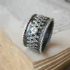 Vintage Solid 925 Sterling Silver Diamond Rings Double Laces Celtic Knot Rings for Women Wedding Silver Jewelry Size 5-12294L