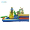 Patio al por mayor Precio Comercial Complete PVC Material de PVC inflable Bouncer con parque acuático Pool Slide para la venta