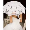 100%algodón de algodón vintage beigewhite batenburgo encaje para parasol heart forma para señora