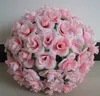 40cm Large Simulation Silk Flowers Artificial Rose Kissing Ball For Wedding Valentine's Day Party Decoration Supplies EEA489