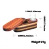 Wood Storage Box Case Rotate Fold Portable Innovative Design Smoking Pipes Mini Metal Bowl Filter For Tobacco High Quality Multiple Uses