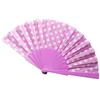 Polka Dots Design Plastic Hand Fan القابلة للطي لهدايا حفلات الزفاف Favors1198046