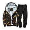 Hommes Antumn Hiver Sport Survêtements Hommes Camouflage Sportwear Épais Vestes Haute Qualité Hommes Casual Vêtements Tz34