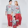 Pijamas familiares de Navidad Santa Muñeco de nieve Estampado Padre Hijo Madre Hija Pijamas Conjunto de pijamas de Navidad Adultos Niños Ropa de dormir Mirada familiar