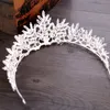 Tiaras coroa jóias de cabelo de casamento novo prata coroa de cristal de cristal para festas de baile de criação de produtos de festa acessórios