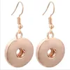 Noosa Snap Dangle Kronleuchter Ohrringe Rose Gold austauschbar 18 mm Ingwer Schmuck DIY Haken Ohrringe für Frauen Preis Großhandel