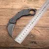 Karambit Folding Blade Claw Knife 440C Titanium Coated Blades Steel Handle Outdoor Survival Tactical Fold Knives