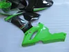 Hochwertige chinesische Verkleidung für Kawasaki Ninja ZX6R 2005 2006 ZX 6R 05 06, grün-schwarzes Aftermarket-Karosserieverkleidungsset