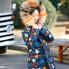 Mode hiver col de fourrure coton enfant Long manteau chaud bébé filles veste imprimer vêtements d'extérieur pour enfants tenues pour enfants pour 314 ans8756290