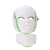 Dropshipping LED-lampor Photon Therapy Skönhet 7 Färg PDT Facial Neck Mask Electric Face Hudvård Maskinföryngring med mikroström