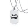 Black Lives Matter Colar Protesto Preto Marca Militar Mulheres Hip Hop Jóias Mens Pingente de Aço Inoxidável Link Chain Colares 16 Designs