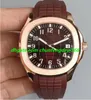 Luxury Watch 5 Style Mens 5167R Extra Stora 18KT Rose Gold Brown Renning 40mm Gummi Rem Automatisk mode Mäns Klockor Armbandsur