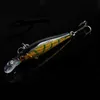 5 Renk Lazer Hatları Minnow Balıkçılık Lures Bas Crankbait Hooks Crank Baits Opp Çanta Ambalaj 8.4 g 8.5cm / 3.35 "