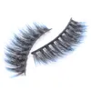 Gradientblå naturliga falska ögonfransar falska fransar lång smink 3D mink fransar förlängningsögonfransmink ögonfransar för skönhet1883894