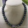 Collier de perles baroques noires et bleues, 10-11mm, 18 pouces, livraison gratuite