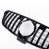 1 piece GT Style Black Front Racing Grill Grilles For GLE W292 COUPE ABS Silver Kidney Mesh Grille225B