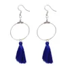 Boucles d'oreilles à pampilles rondes simples, boucles d'oreilles à pampilles pour dames et filles, vêtements quotidiens, bijoux à la mode, cadeau d'anniversaire de noël pour la saint-valentin