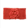 Camellia Lã bandas de cabeça do bebê com alça Meninas de malha Crochet Turban Cabelo Inverno Banda Warmer Beanie Headwrap Acessórios de cabelo AZYQ6873