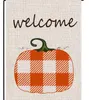 60 pcs Welcome Pumpkin Printings Garden vlaggen 47*32 cm Autumn linnen hangende buitenbanner Home Party Decorations Supplies2884480