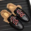 Damesmode Schoenen beste kwaliteit Slides Loafers Dames Casual Slippers Lederen Sandalen Bont Slippers