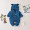Baby Knit Rompers Cartoon Niedźwiedź Knitted jesienne nowonarodzone chłopcy Jumpsuits Ubranie Zima długi rękaw Sweter Sweter Children 2168101