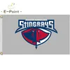 Echl South Carolina Stingraysフラッグ3 * 5ft（90cm×150cm）ポリエステルバナー装飾飛行ホームガーデンお祝いプレゼント