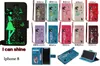 Sunjolly Lanyard Shine Lederhüllen für IPhone 11 12 Mini 13 Pro Max X XR XsMax Flip Card Slot Wallet Stand Phone Cover Fundas Coque 7/7Plus 6/6S Plus