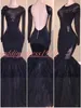 Moda Backless Mermaid Gelinlik Modelleri Dantel Sheer Uzun Kollu Gerçek Görüntü Akşam Afrika Parti Örgün Törenlerinde Gençler Robe De Soiree Kokteyl