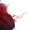 FOX TAIL TASEL TAXEL CHANT SACH Strap Carchain Pompom Charm Pingente Silver Buckle Phone Keyring Woman Gfit 4 Colors6926402