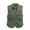 Men's Summer Pro Journalist Photographer Studio Work Multifunctional Vest Tactical Vest Coat Fashion Mesh Work Sleeveless Jacket