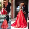 2019 Sexy Para Moda Czarny I Red Prom Dress Tanie Koronki Formalne Wakacje Letnie Nosić Graduation Wieczór Party Suknia Custom Made Plus Size