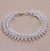 so heavy Fishbone shape 925 sterling silver jewelry sets LS-21.fashion 925 silver plated neckace bracelet set.support Wholesale, retail