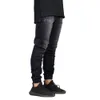 Men jeans denim jogger ny stil mode stretch hip hop joggar för män trendig stretch-fit gratis frakt