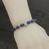 Blue Lapis Lazuli Leopard Head String Prayer Beads Crystal Gemstone Antique Gold Silver Men Women Bracelets