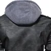 Vestes pour hommes taille européenne luxe hommes veste en cuir PU à capuche moto manteaux mâle Jaqueta Couro manteau d'hiver #61