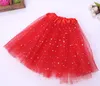 Enfants Bébé Star Star Glitter Dance Tutu Jupe Pour Fille Sequin 3 Couches Tulle Enfant Pettiskirt Enfants En Mousseline De Soie 2-8T GA686