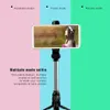 Bluetooth selfie stick mini stativ utdragbar handhållen självporträtt med Bluetooth fjärrkopplare för iPhone Android i lådan