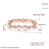 Słodkie w swoim sercu Motyle Link Łańcuch Charm Bransoletki 18K Rose Gold Różowy Gemstone Elegancki Uroczy Designer Kobiety Biżuteria Bransoletka