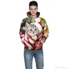 Мужские толстовки для толстовки унисекс пуловер 3D напечатанный кошка хип-хоп пот рубашка мужчины уличные одежды дизайнер